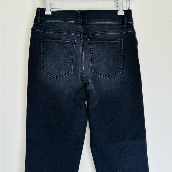 SPANX Straight Leg Stretch Denim Pull On Jeans Vintage Black Small Petite - Picture 9 of 12